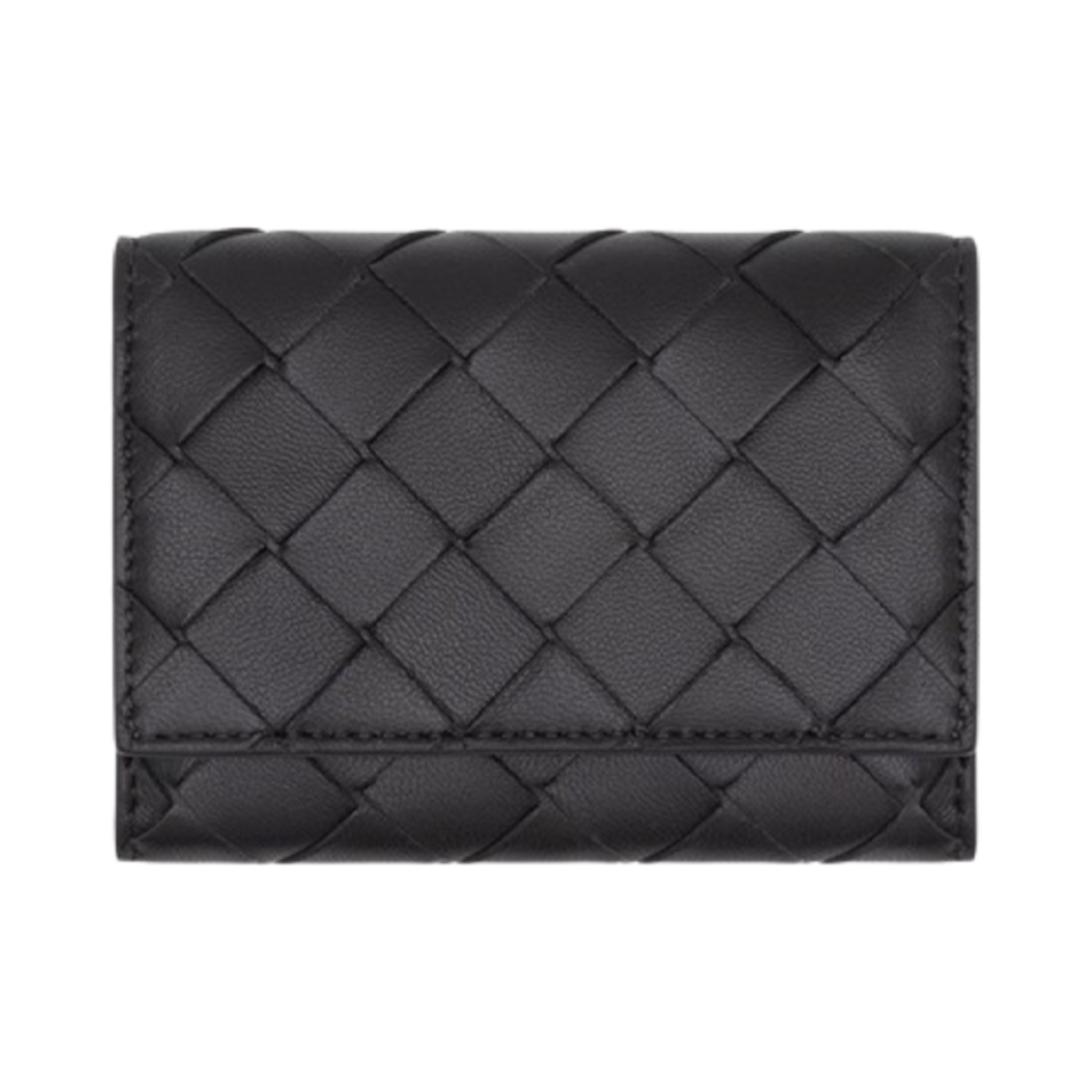 749928VCPP38425 Bottega Veneta Intrecciato Leather Wallet Black