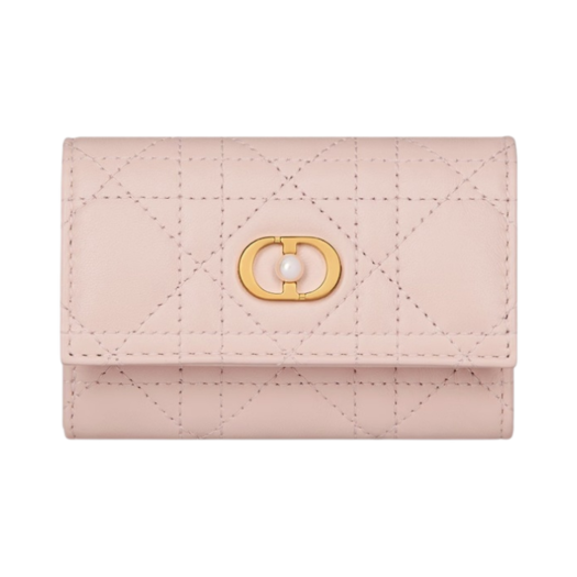 Dior Jolie Glycine Wallet Cannage Lambskin Powder Pink