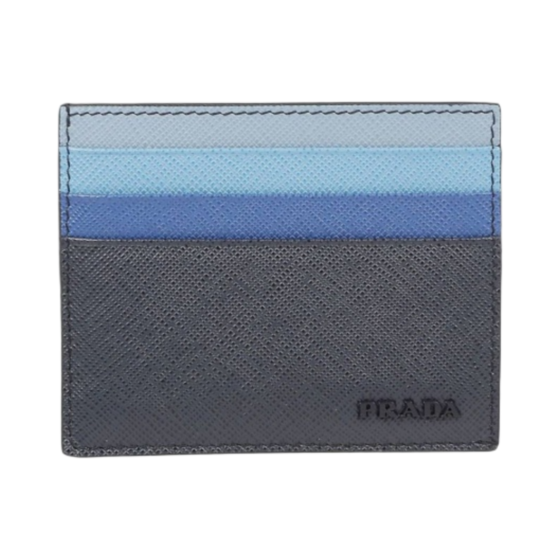 2MC223-ZLP-F0216 Prada Saffiano Leather Card Holder Multi Navy