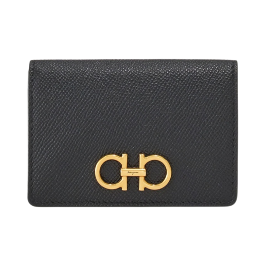 Ferragamo Gancini Credit Card Holder Black