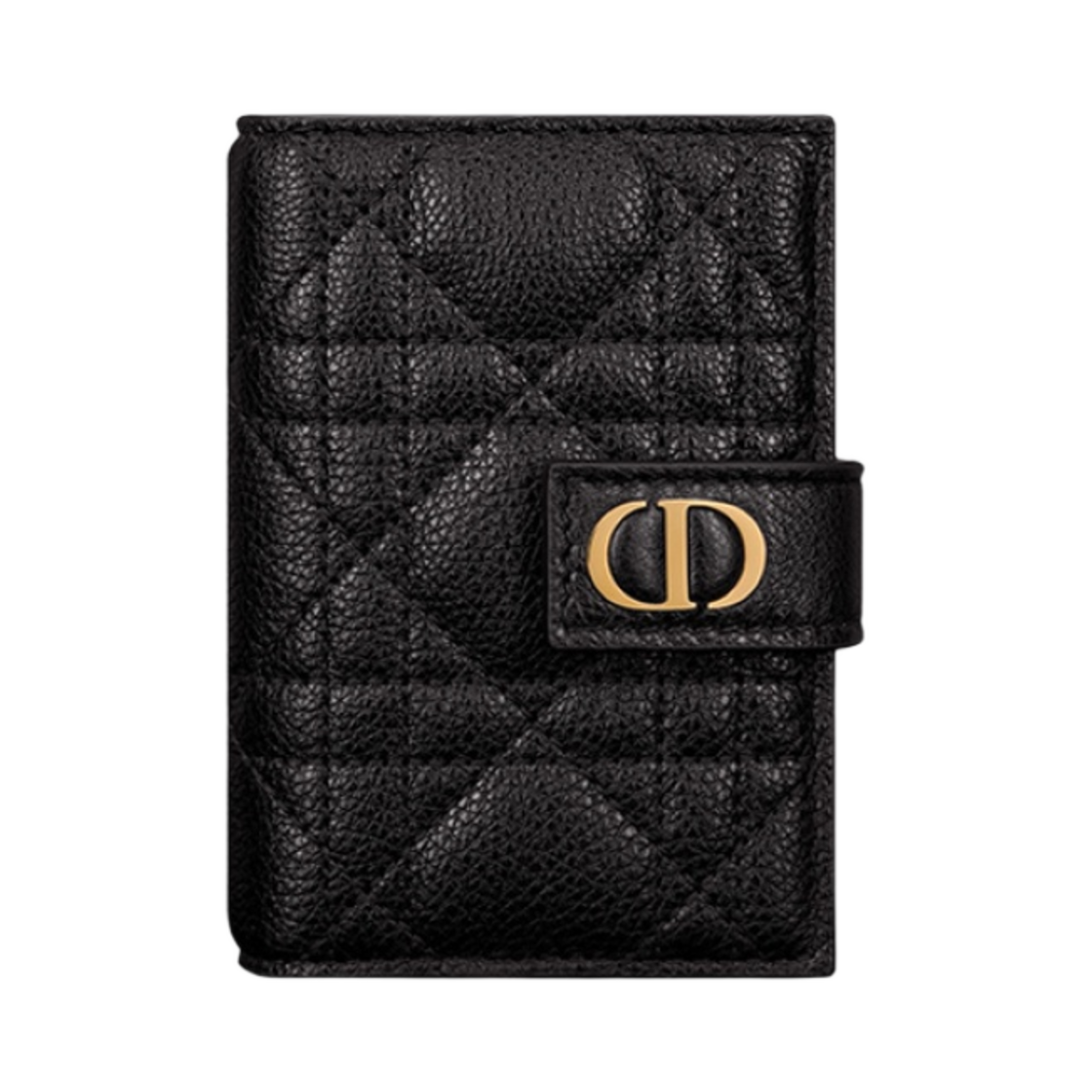 S5157UWHC-M900 Dior Caro Vertical Card Holder Black Supple