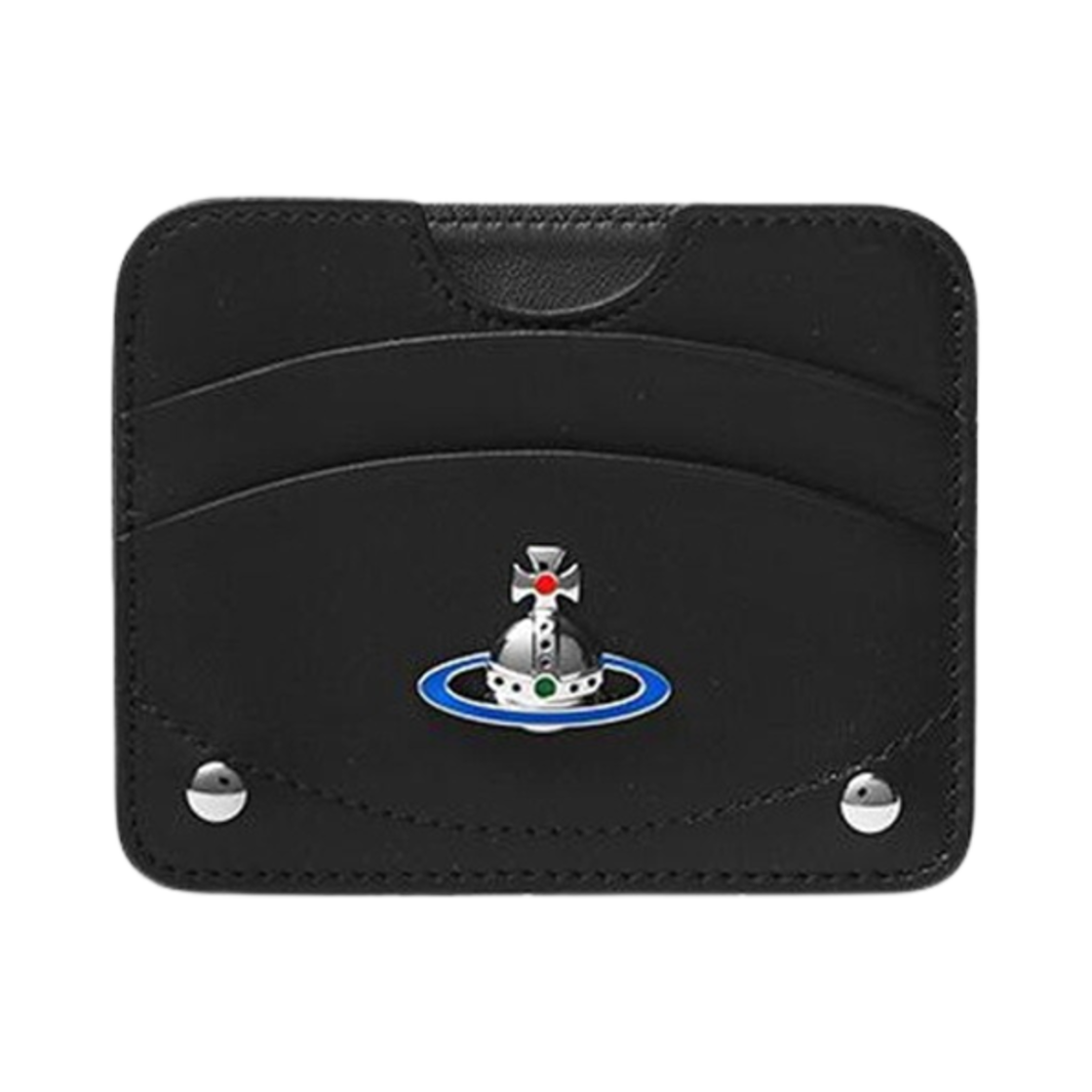 54030002U-L001L-N403 Vivienne Westwood Nappa Leather Half Moon Card Holder Black