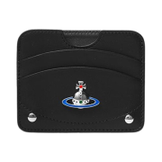 Vivienne Westwood Nappa Leather Half Moon Card Holder Black