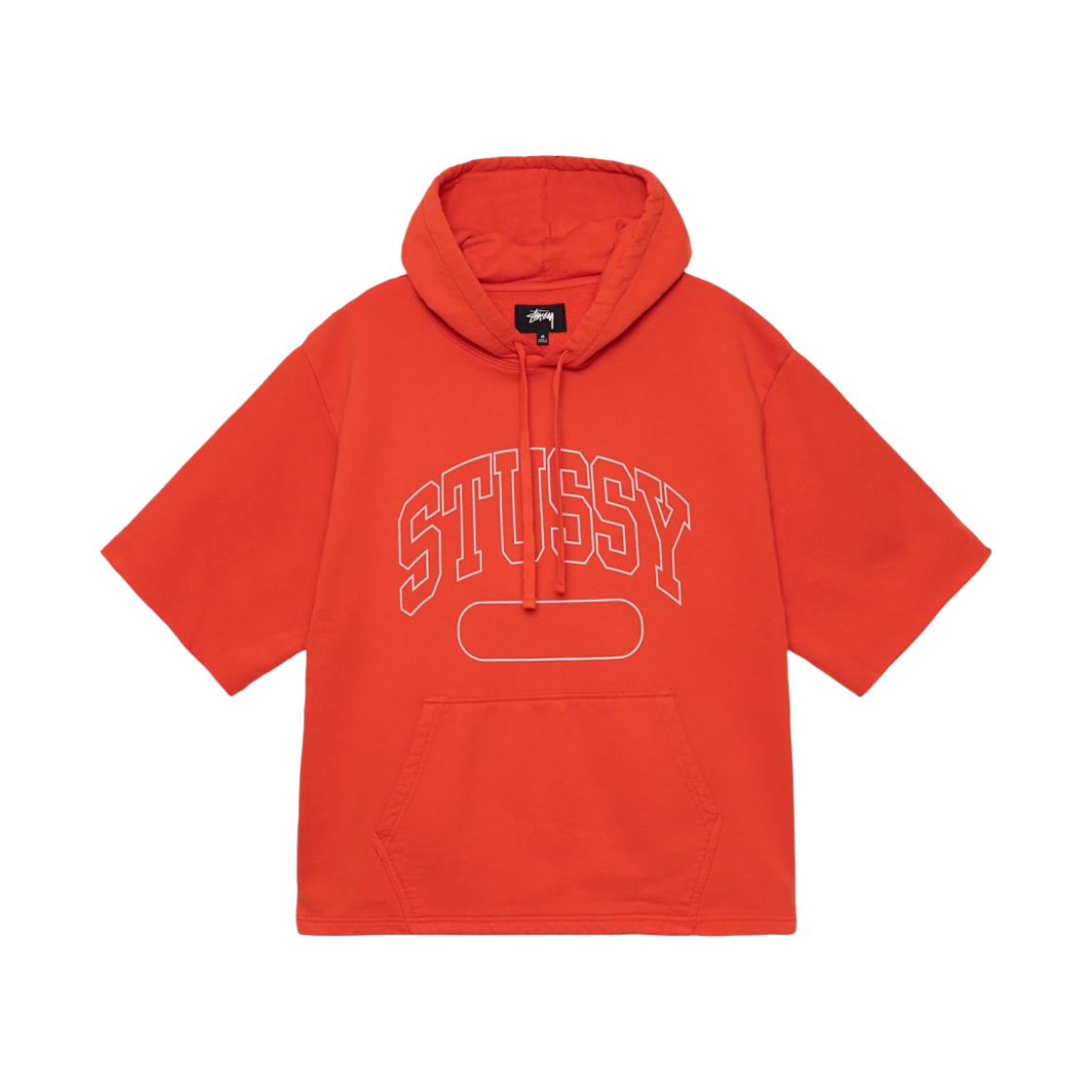 스투시 숏슬리브 박시 크롭 후드 오렌지