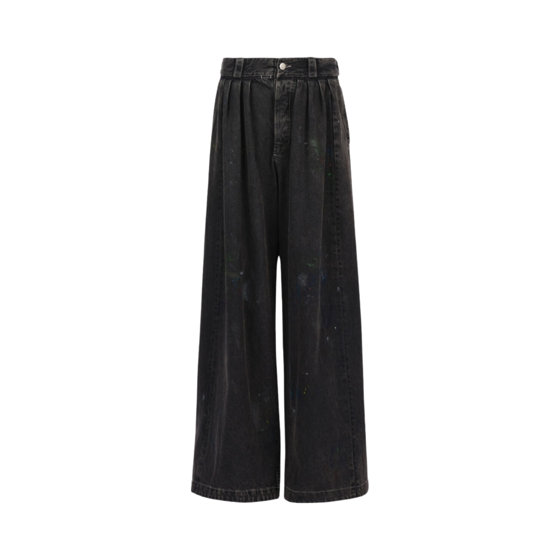 (W) 메종 마르지엘라 플리츠 트라우저 블랙((W) Maison Margiela Pleated Trousers Black) - 1