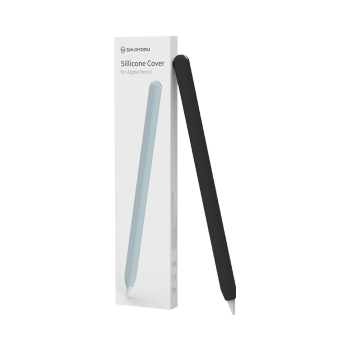 신지모루 애플펜슬 2세대/프로 실리콘 커버 케이스 아이패드 태블릿 터치펜 소프트 그립 홀더 블랙(SINJIMORU Apple Pencil 2/Pro Silicone Cover Case iPad Tablet Touch Pen Soft Grip Holder Black) - 1