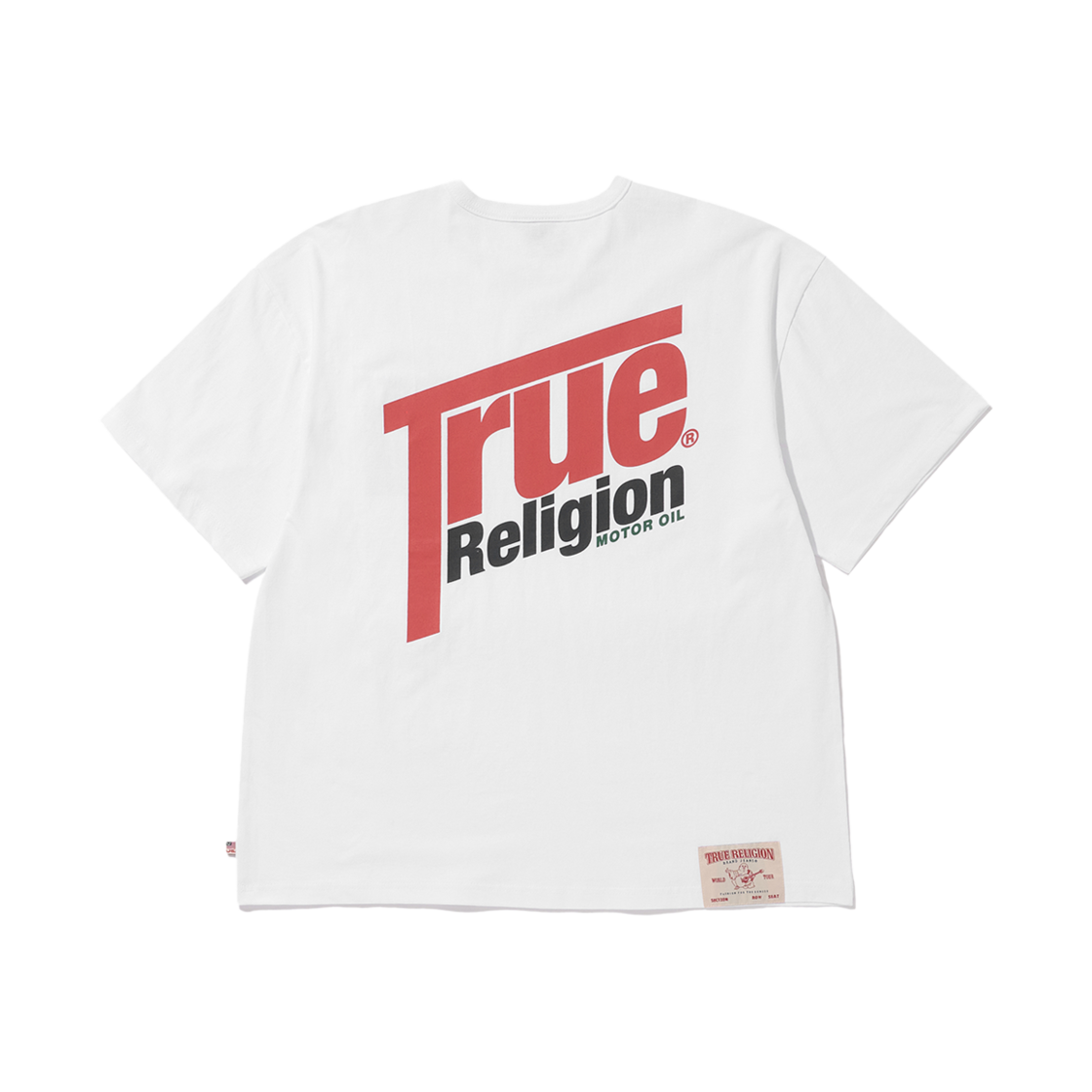 트루릴리젼 모터 오일 숏 슬리브 화이트(True Religion Motor Oil Short Sleeve White)