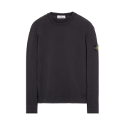 Stone Island 63750 Garment Dyed Gauzed Cotton Crewneck Sweatshirt Black - 22FW