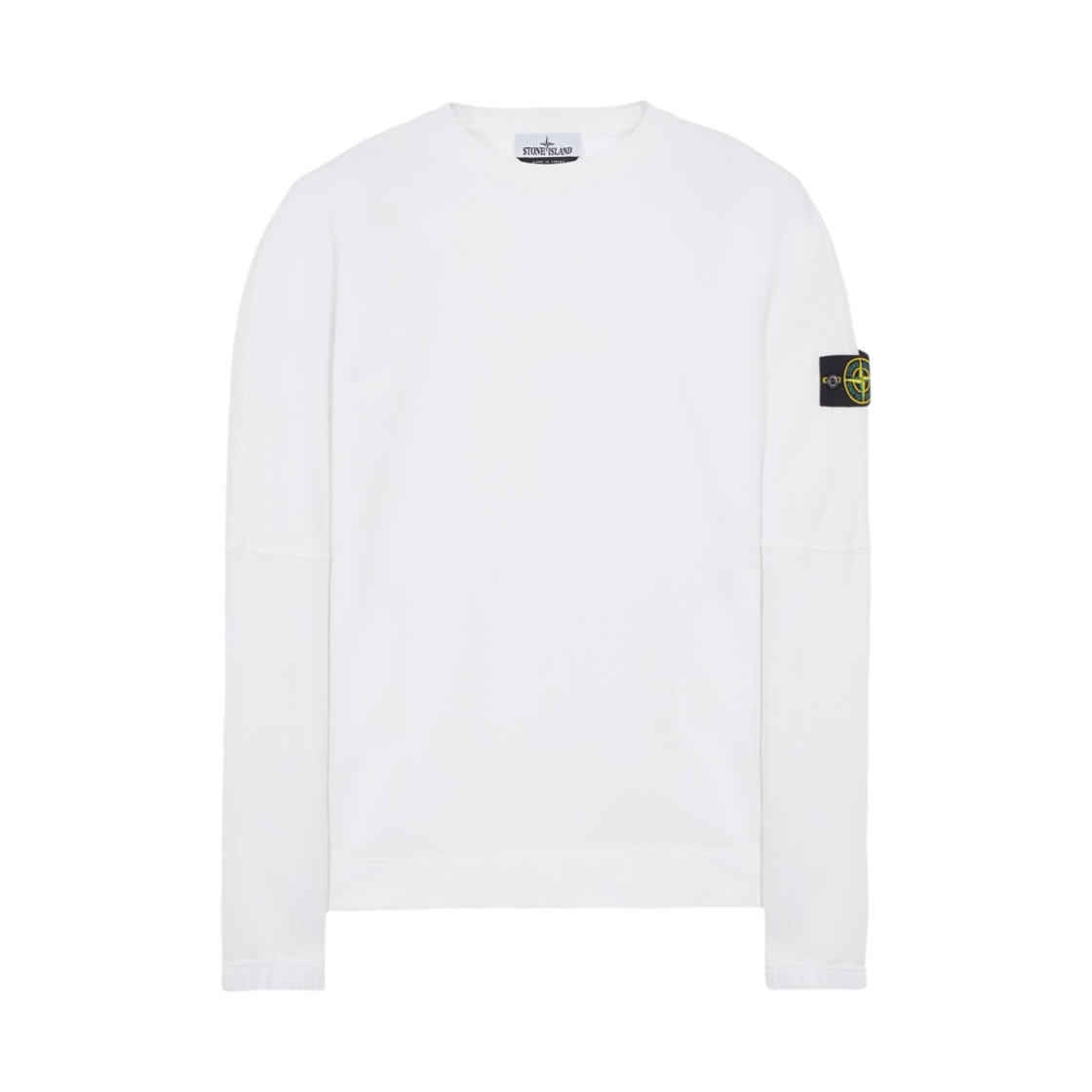 스톤 아일랜드 62020 브러쉬드 코튼 플리스 가먼트 다이드 스웨트셔츠 화이트 - 22FW(Stone Island 62020 Brushed Cotton Fleece Garment Dyed Sweatshirt White - 22FW) - 1