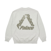 Palace P-3 Chenille Crew Grey Marl - 21SS