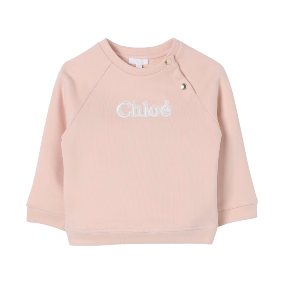 (키즈) 끌로에 크루 넥 자수 스웨트셔츠 핑크((Kids) Chloe Crew Neck Embroidery Sweatshirt Pink)