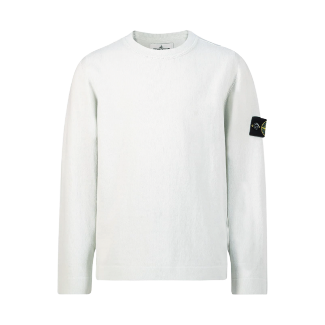 7616509A2-V0001 (Kids) Stone Island 509A2 Wappen Patch Knit White - 22SS