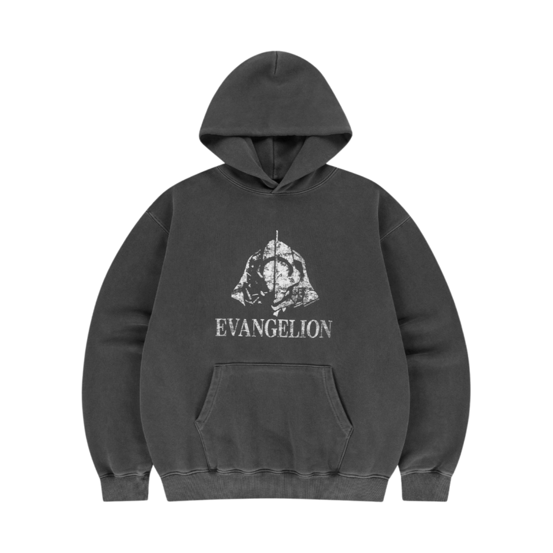 MG2EFMM402BCH Mahagrid x Evangelion Unit-01 Pigment Hoodie Charcoal
