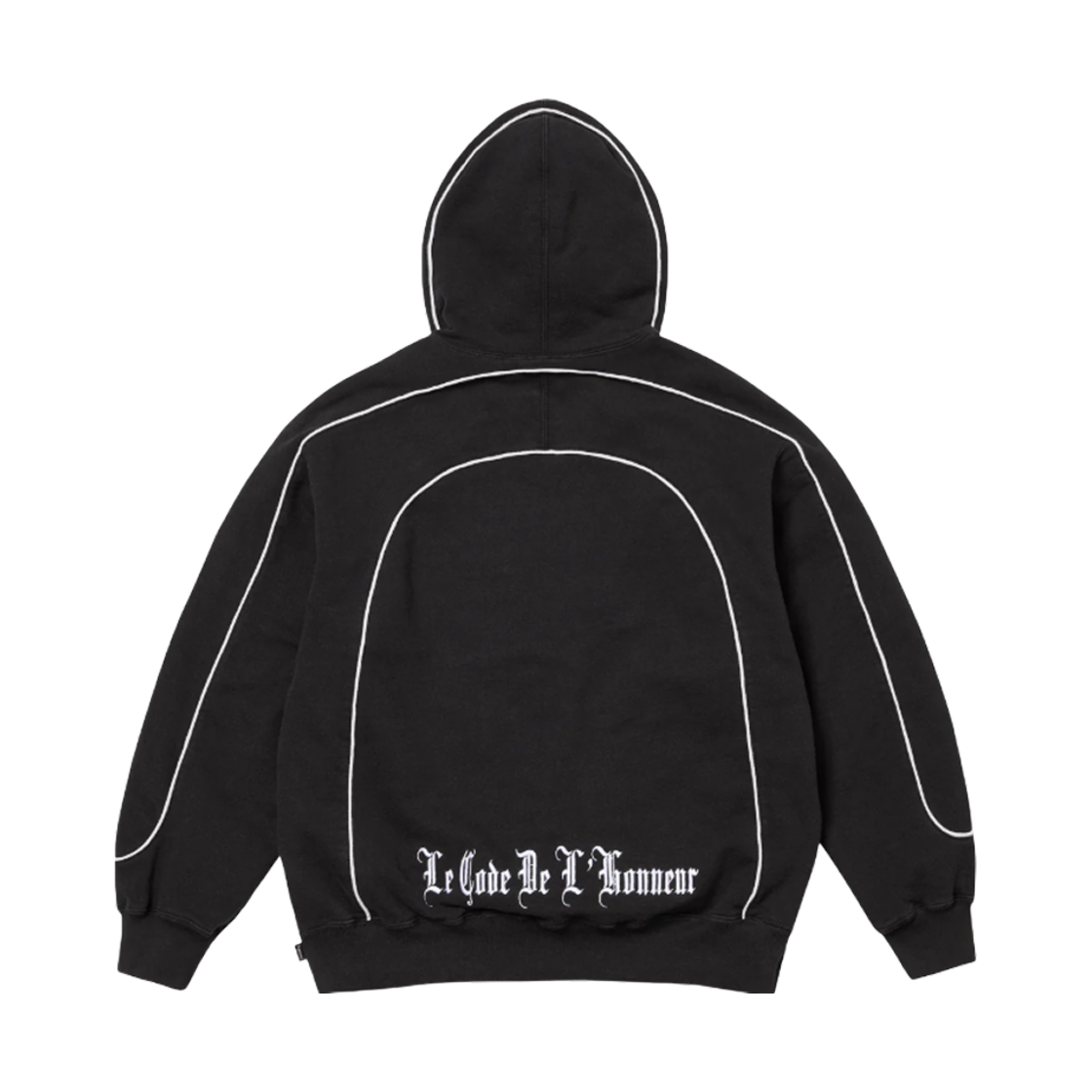 슈프림 커브 파이핑 후드 스웨트셔츠 블랙 - 25SS(Supreme Curve Piping Hooded Sweatshirt Black - 25SS) - 2