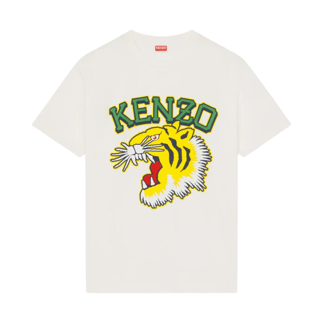 겐조 바시티 정글 타이거 오버사이즈 티셔츠 오프 화이트(Kenzo Varsity Jungle Tiger Oversize T-Shirt Off White) - 1