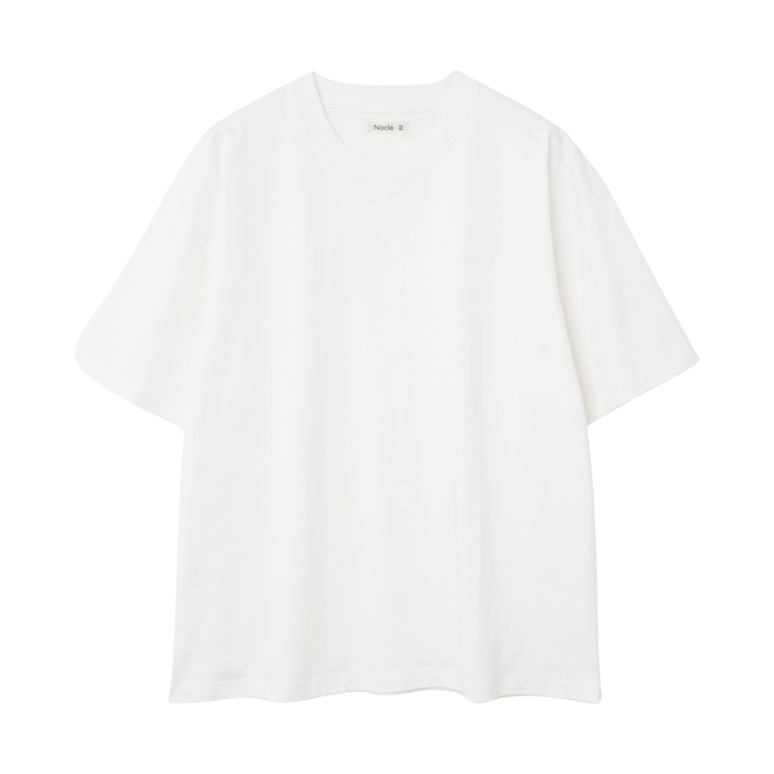 노클 로고 티셔츠 오프 화이트
