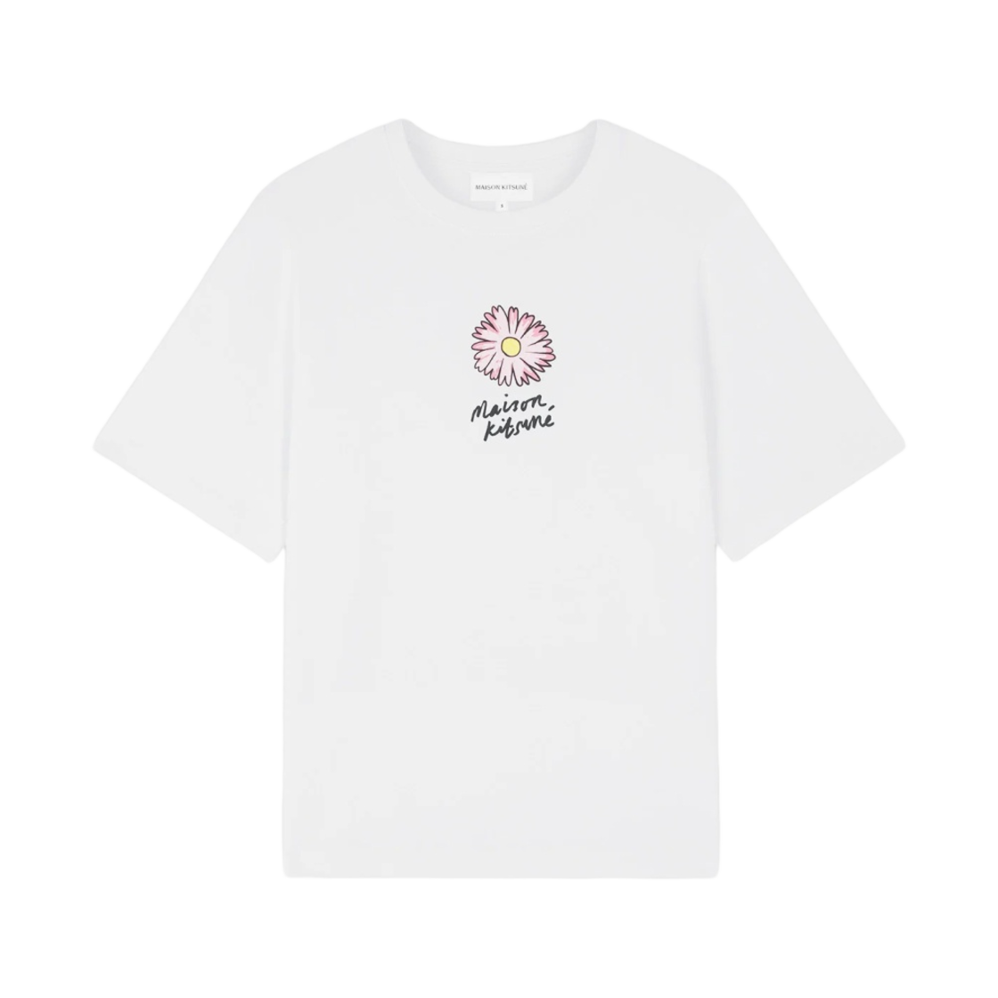 MW00113KJ0119-P100 (W) Maison Kitsune Floating Flower Comfort T-Shirt White