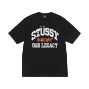 Stussy x Our Legacy Work Shop Pigment Dyed Collegiate T-Shirt Black