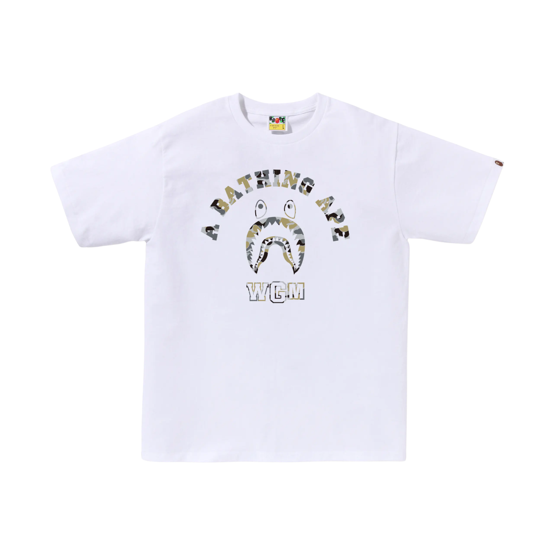 - BAPE Shark College T-Shirt White - Ginza Store Exclusive