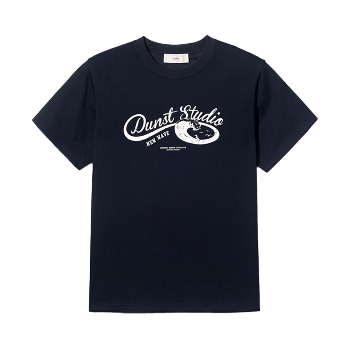 UDTS5B125N2_M_ Dunst Unisex Wave Logo T-Shirt French Navy