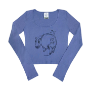 Mosquito Murderers I ♡ Hip Mini Long-Sleeved Steel Blue