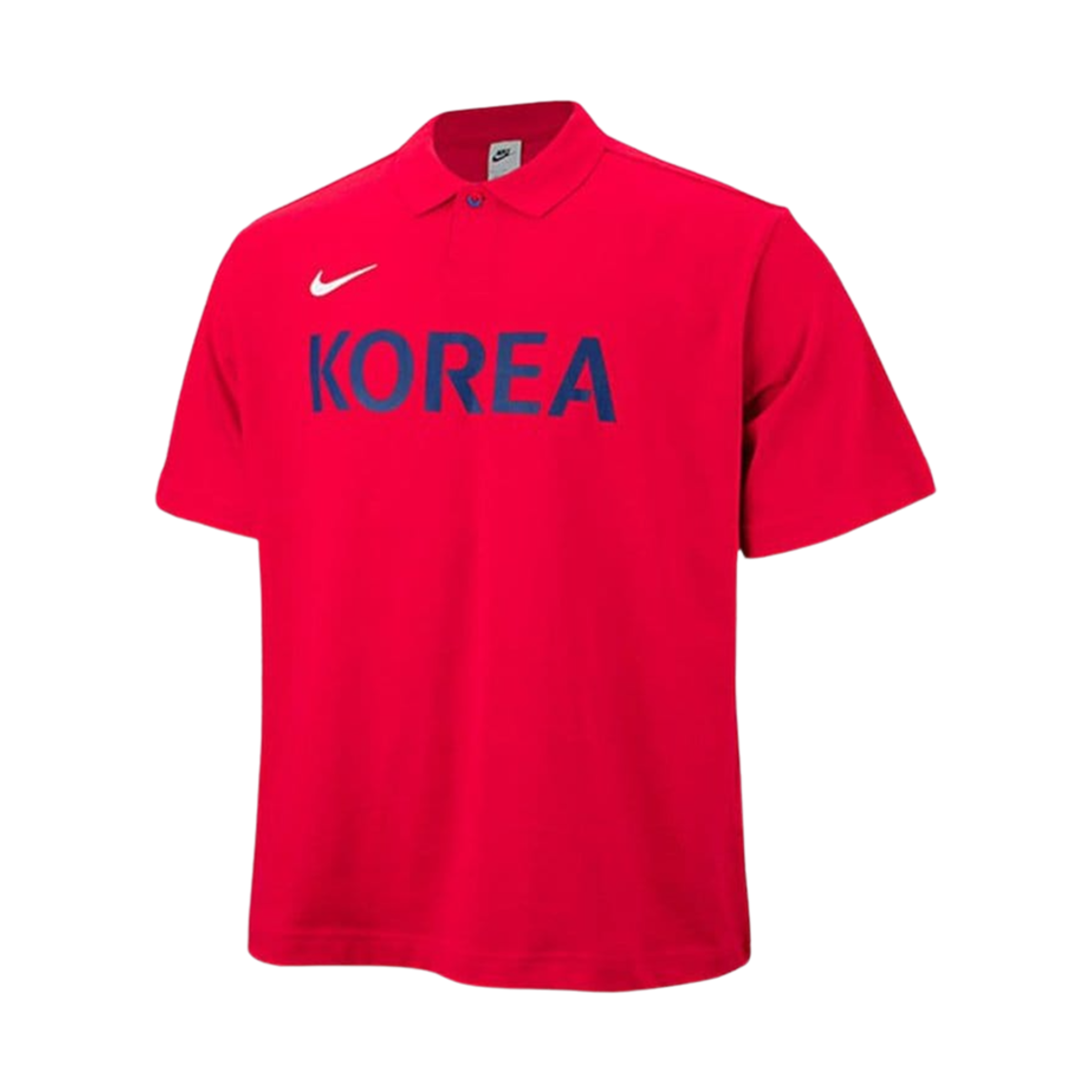 FJ7411-679 Nike AS Korea Dri-Fit Club Soccer Polo T-Shirt Global Red - Asia