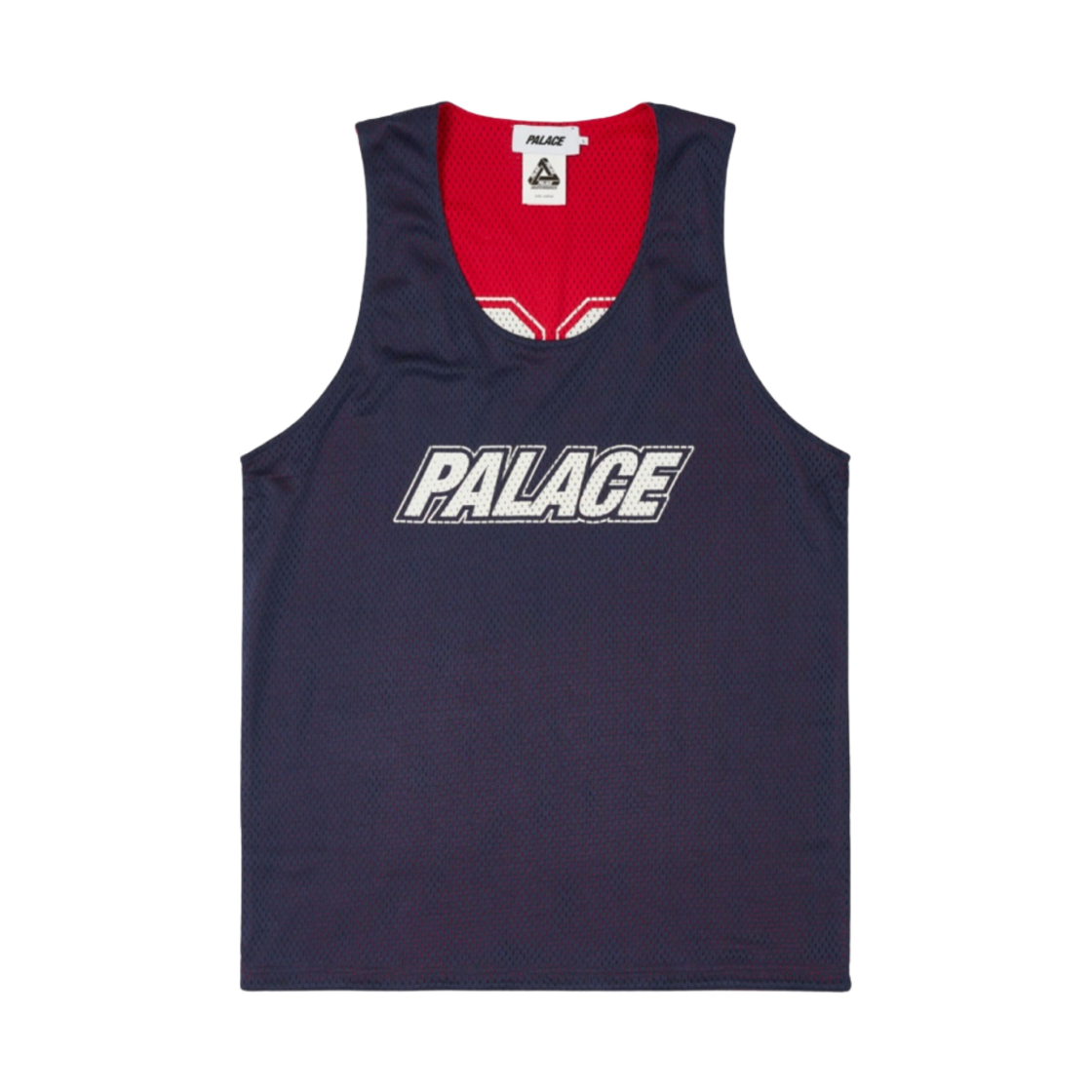 팔라스 메쉬 리버소 보더 베스트 네이비 - 24SS(Palace Mesh Reverso Border Vest Navy - 24SS) - 1