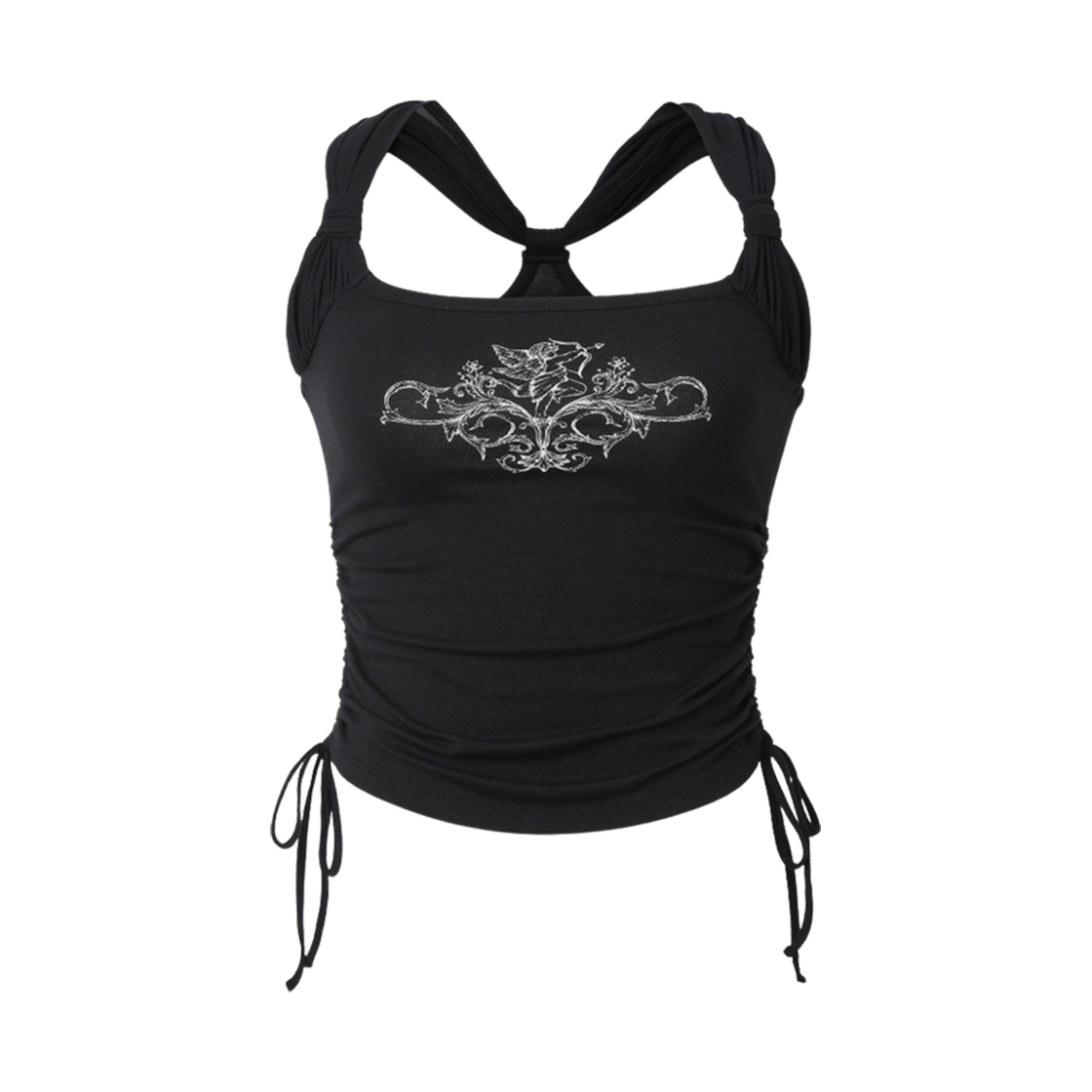 threetimes Cupid shirring top キューピッドシャーリングトップ W) 쓰리타임즈 큐피드 셔링 탑 블랙 | Threetimes | KREAM