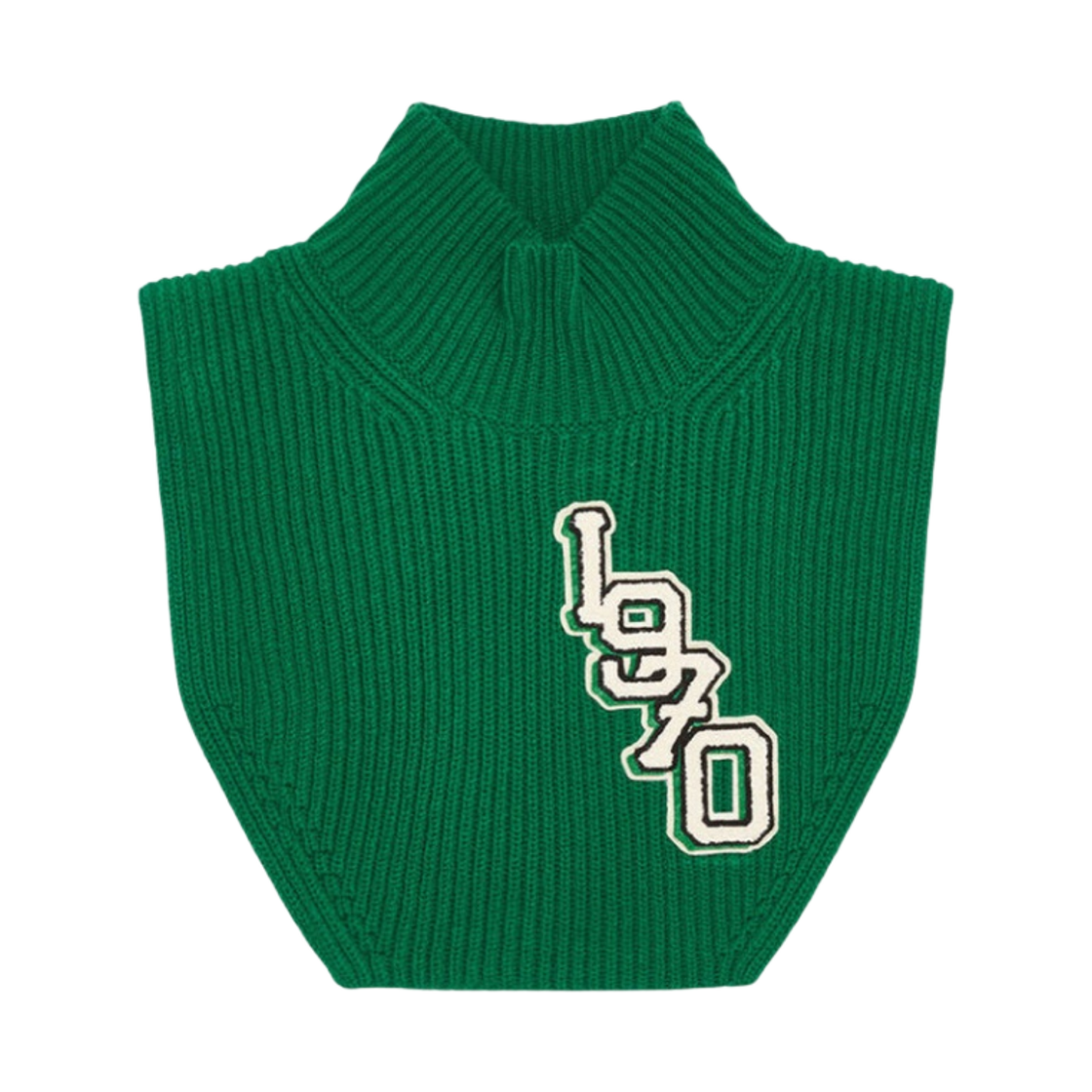 겐조 컬리지 패치 크롭 슬리브리스 울 점퍼 그래스 그린(Kenzo College Patch Cropped Sleeveless Wool Jumper Grass Green) - 1