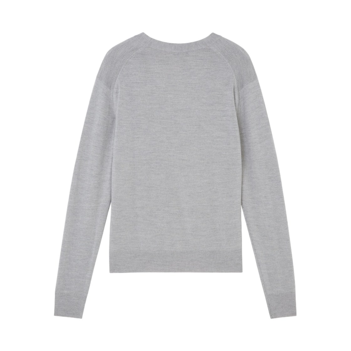 메종 키츠네 트라이컬러 폭스 패치 메리노 가디건 그레이 멜란지(Maison Kitsune Tricolor Fox Patch Merinos Cardigan Grey Melange) - 2