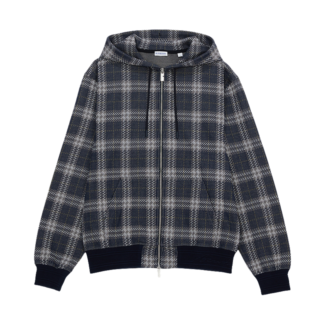 버버리 체크 후드 집업 네이비(Burberry Check Hood Zip Up Navy)