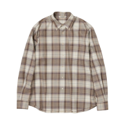 Auralee Super Light Wool Check Shirt Light Brown Check - 23AW