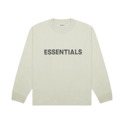 Essentials 3D Silicon Applique Boxy Long Sleeve T-Shirt Alfafa Sage - 20FW