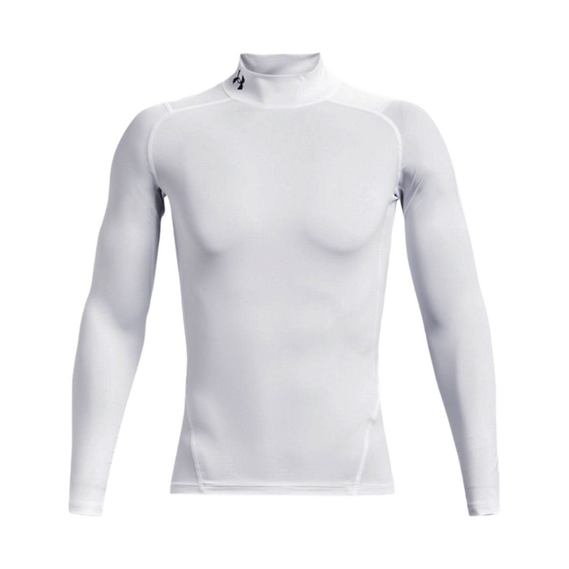 1369606-100 Under Armour HeatGear Mock Long Sleeved White Black