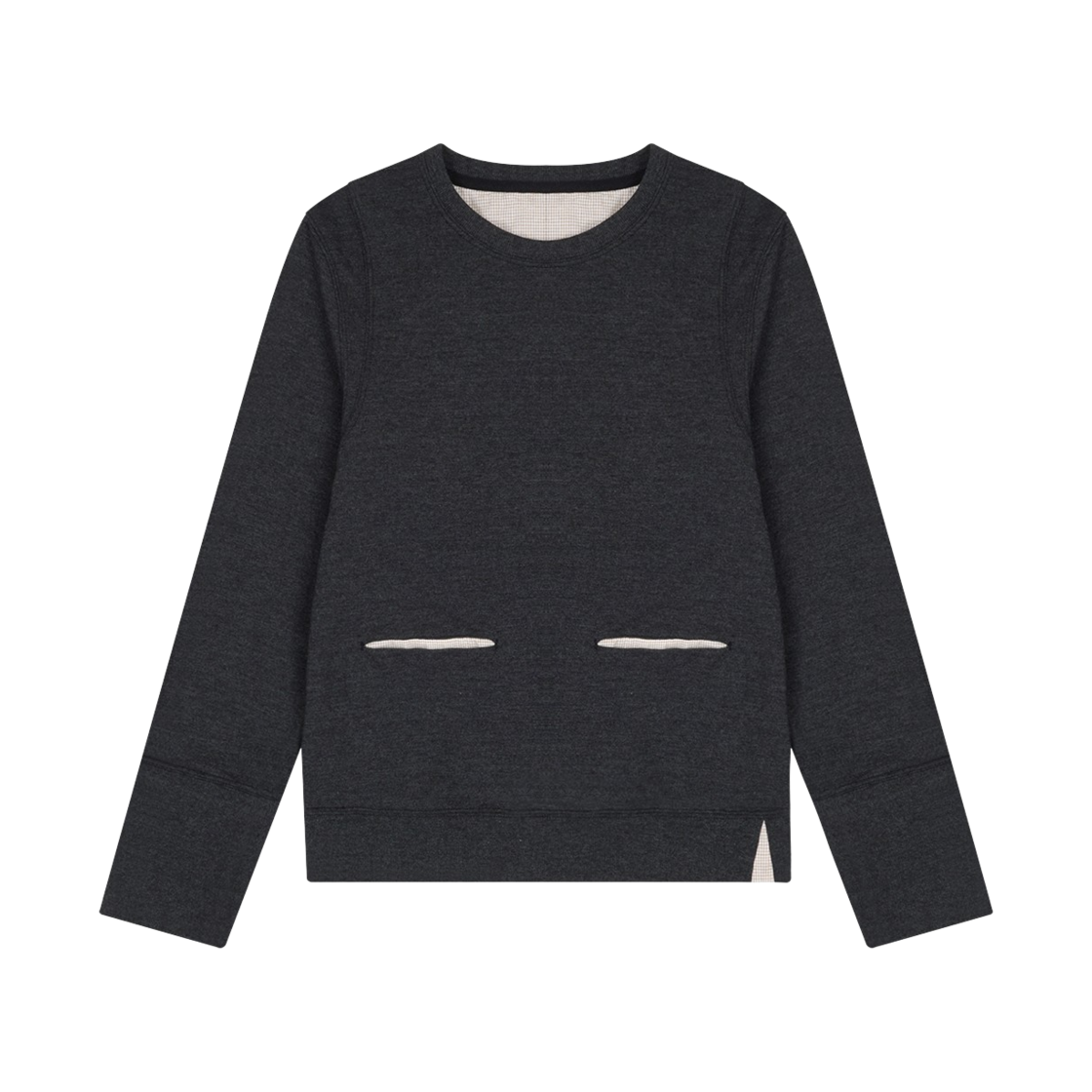 saf00527 Safarispot 1/2 Inner Point Double Pocket Crew - Charcoal