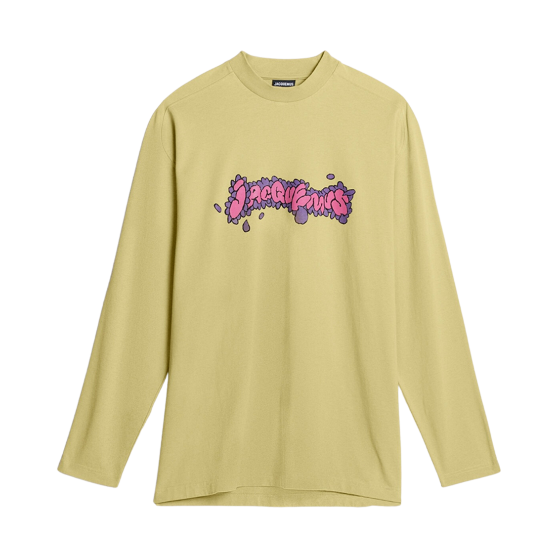 자크뮈스 르 티셔츠 데센호 멘체스 롱구에스 데이지 로고 롱슬리브 티셔츠 프린트 마거릿 그린(Jacquemus Le T-Shirt Desenho Manches Longues Daisy Logo Long Sleeve T-Shirt Print Marguerite Green) - 1
