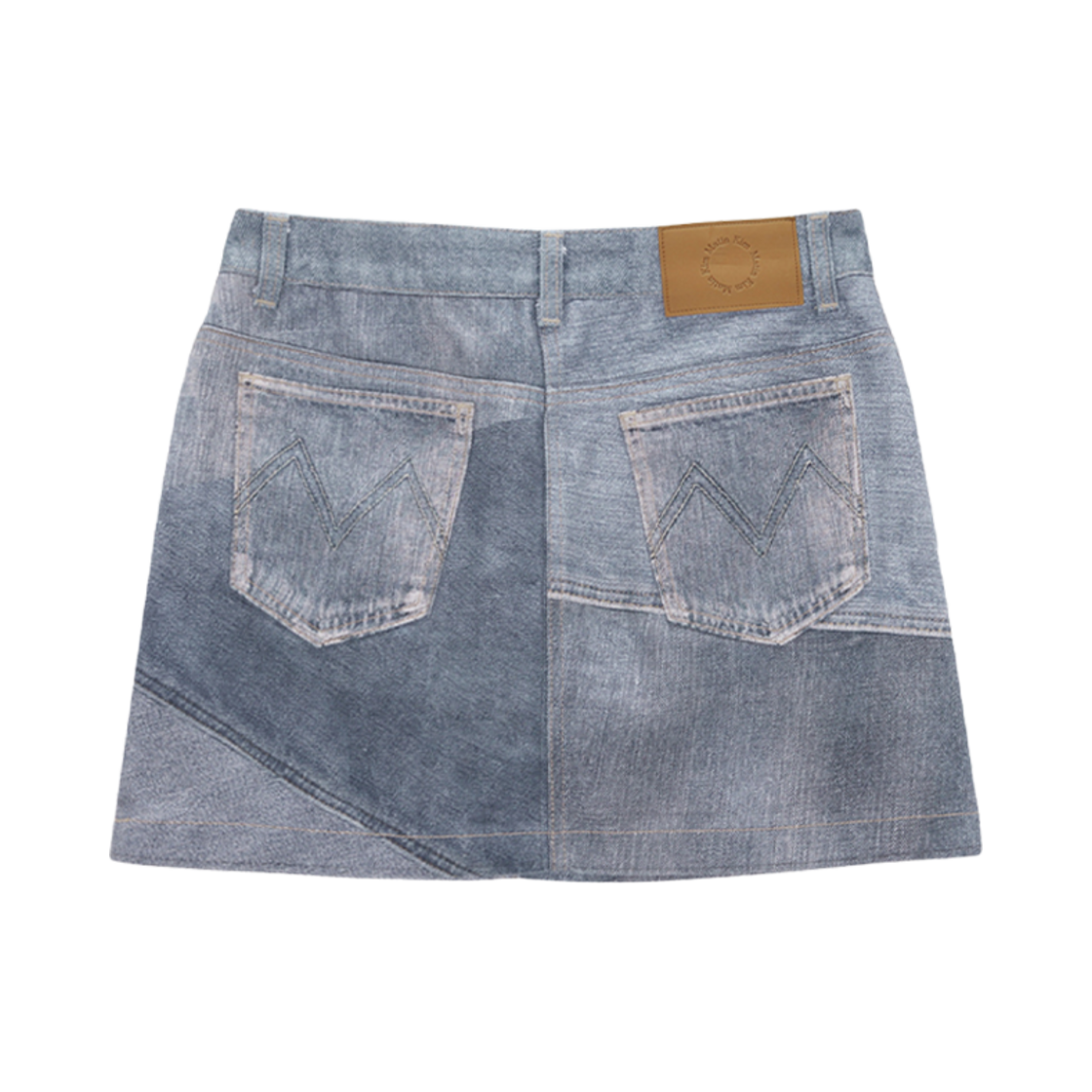 (W) 마뗑킴 데님 블록 프린티드 스커트 스카이((W) Matin Kim Denim Block Printed Skirt Sky) - 2