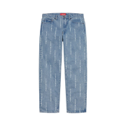 Supreme Logo Stripe Jacquard Regular Jean Blue - 20FW