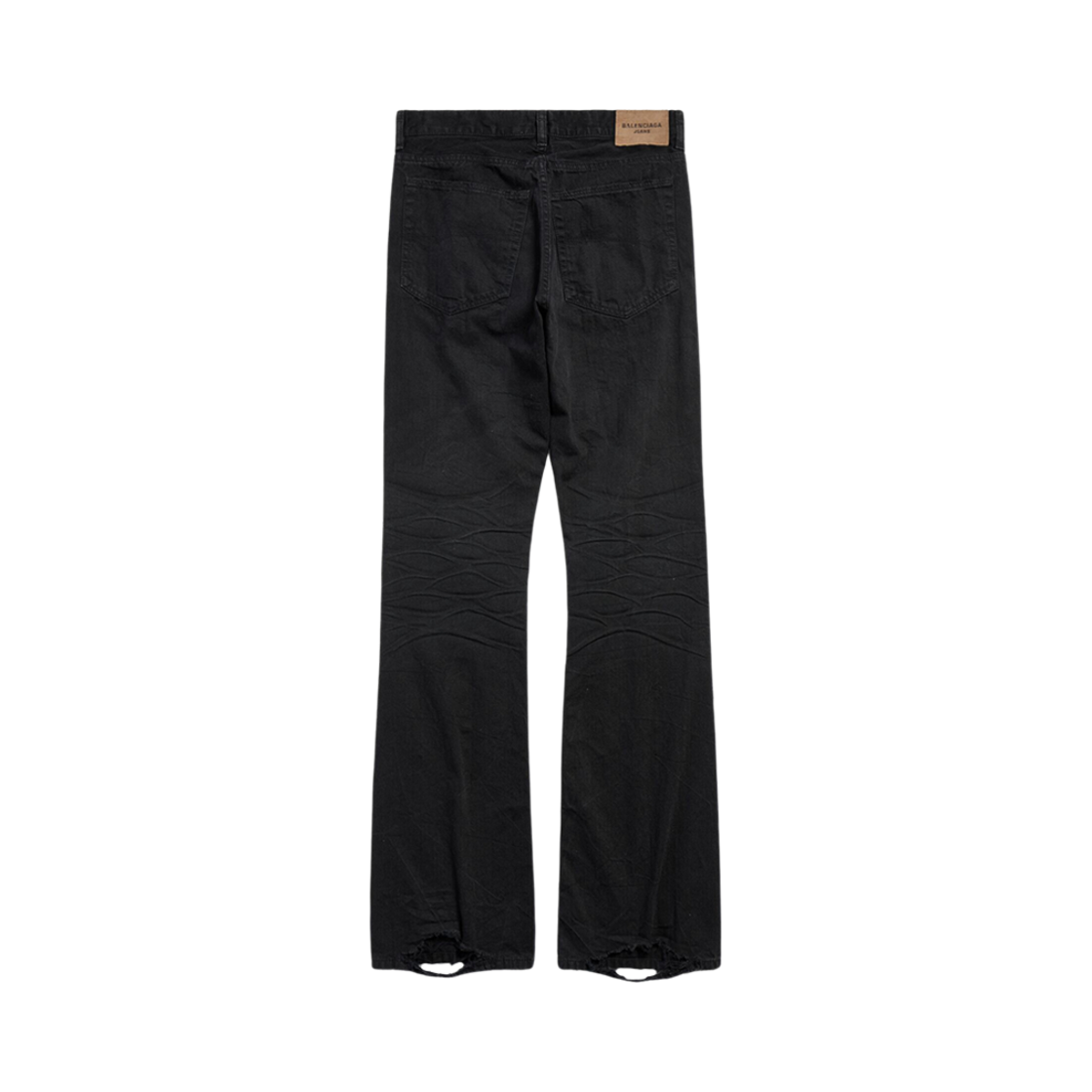 (W) 발렌시아가 로우 웨이스트 스트레이트 팬츠 블랙((W) Balenciaga Low Waist Straight Pants Black) - 2