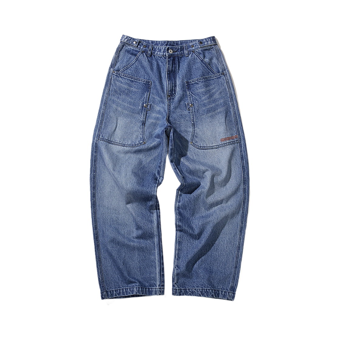 카락터 아미 데님 워크 팬츠 미드 블루(Karactor Army Denim Work Pants Mid blue)