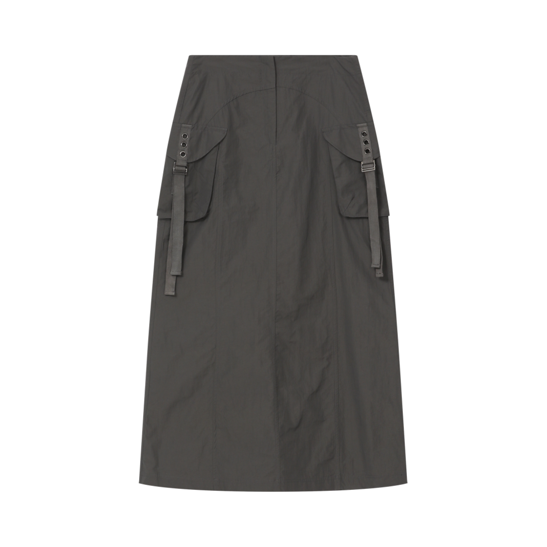 BS24FW-WCHR9 BAUF Pocket Long Cargo Skirt Charcoal