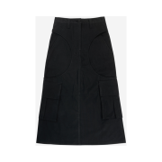 Full of Ssun Women Circle Cargo Skirt Black