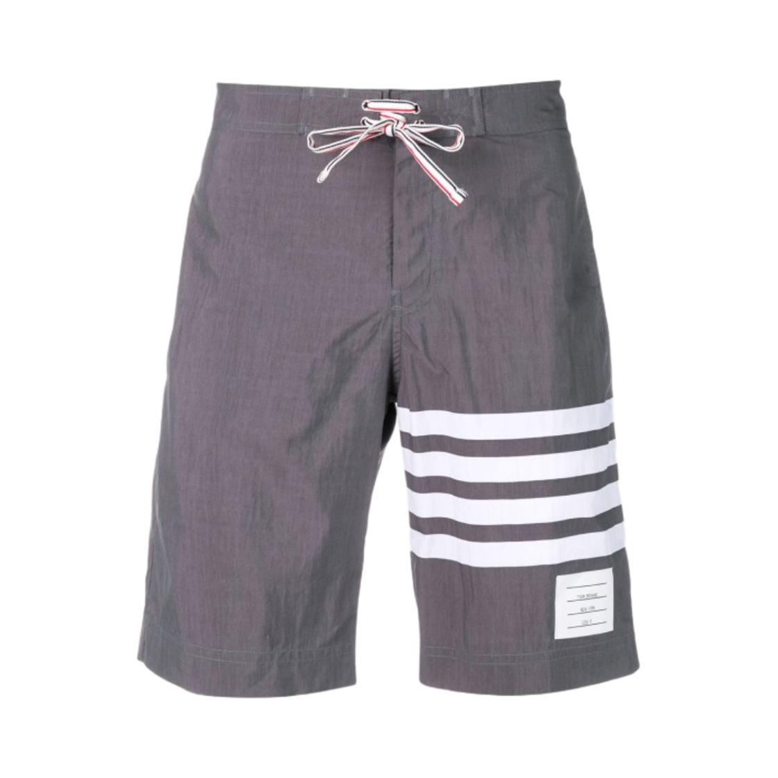 톰브라운 솔리드 스윔 테크 사선 보드 쇼츠 미디움 그레이(Thom Browne Solid Swim Tech 4-Bar Board Shorts Medium Grey) - 1