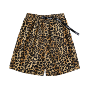 Kapital Combed Burberry Leopard Print Easy Shorts Brown