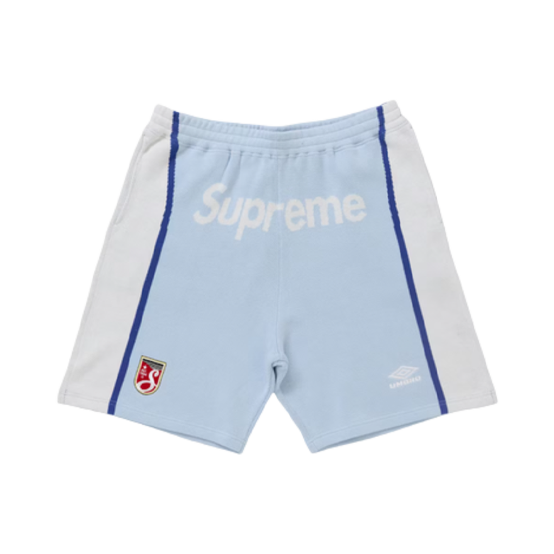 슈프림 x 엄브로 니트 사커 쇼츠 라이트 블루 - 25SS(Supreme x Umbro Knit Soccer Shorts Light Blue - 25SS)