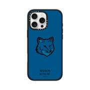 Casetify x Maison Kitsune iPhone Celestial Blue Magsafe Impact Case Matte Black