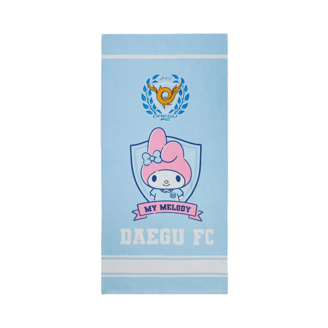 K 리그 x 산리오 캐릭터즈 2025 비치 타월 마이멜로디 대구 FC 스카이 블루(K League x Sanrio Characters 2025 Beach Towel My Melody Daegu FC Sky Blue)