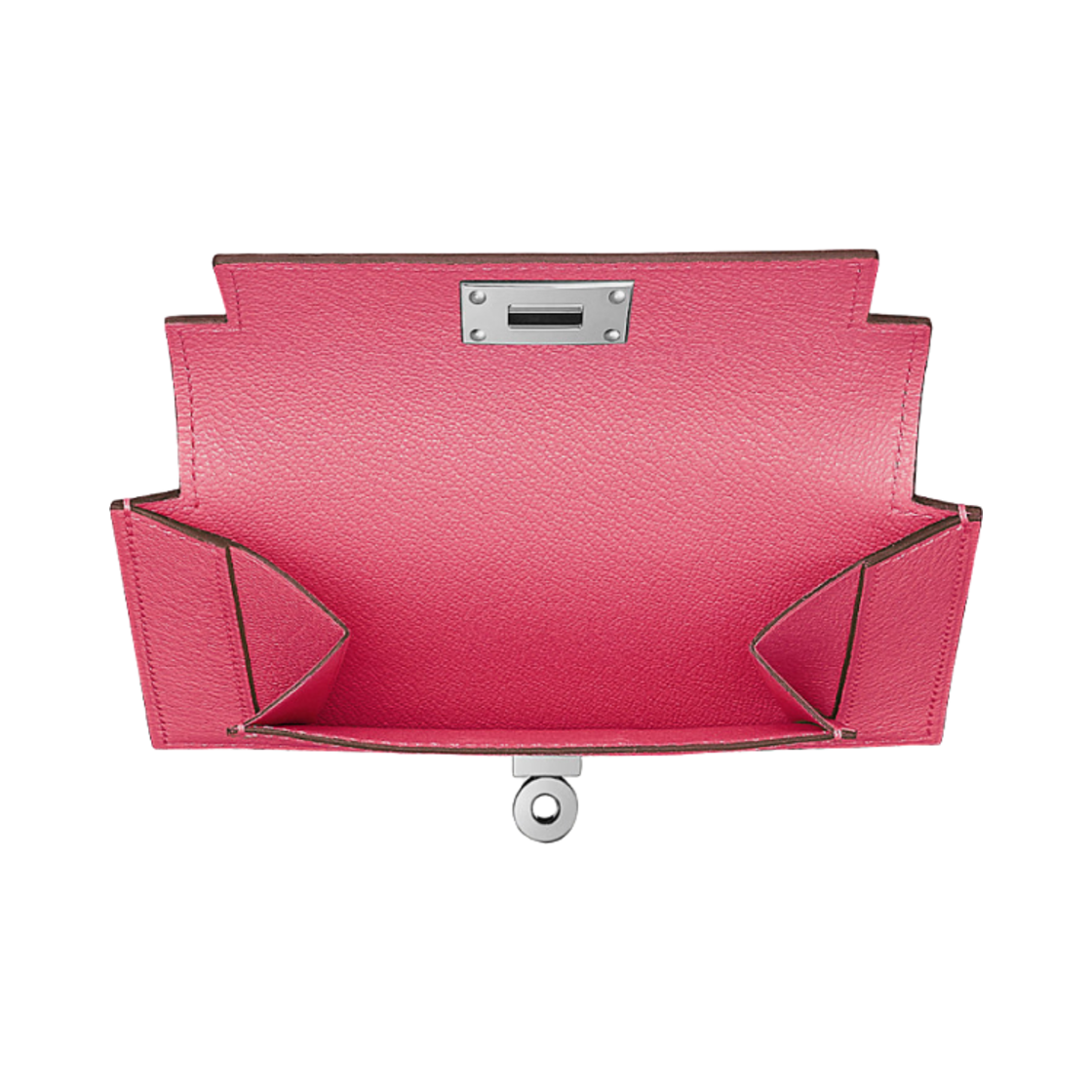 에르메스 켈리 포켓 컴팩트 지갑 고트스킨 & 팔라듐 하드웨어 로즈 립스틱(Hermes Kelly Pocket Compact Wallet Goatskin & Palladium Rose Lipstick) - 2