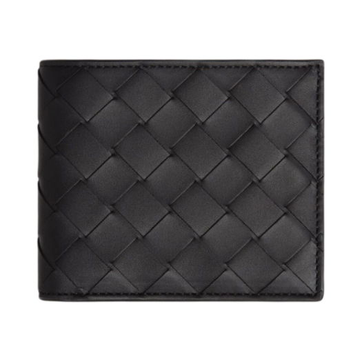 Bottega Veneta Bi-Fold Wallet Black Grass
