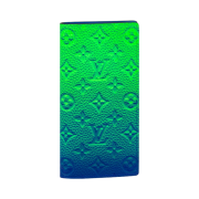 Louis Vuitton Brazza Wallet Taurillon Monogram Blue Green